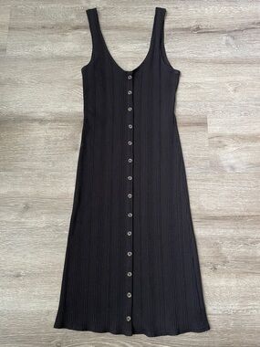 American Eagle | black ribbed bodycon dress size xs